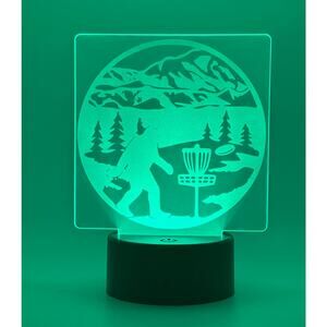 Disc Golf Laser Engraved LED light, Disc Golf Gift, Sport Gift, LED Night Light